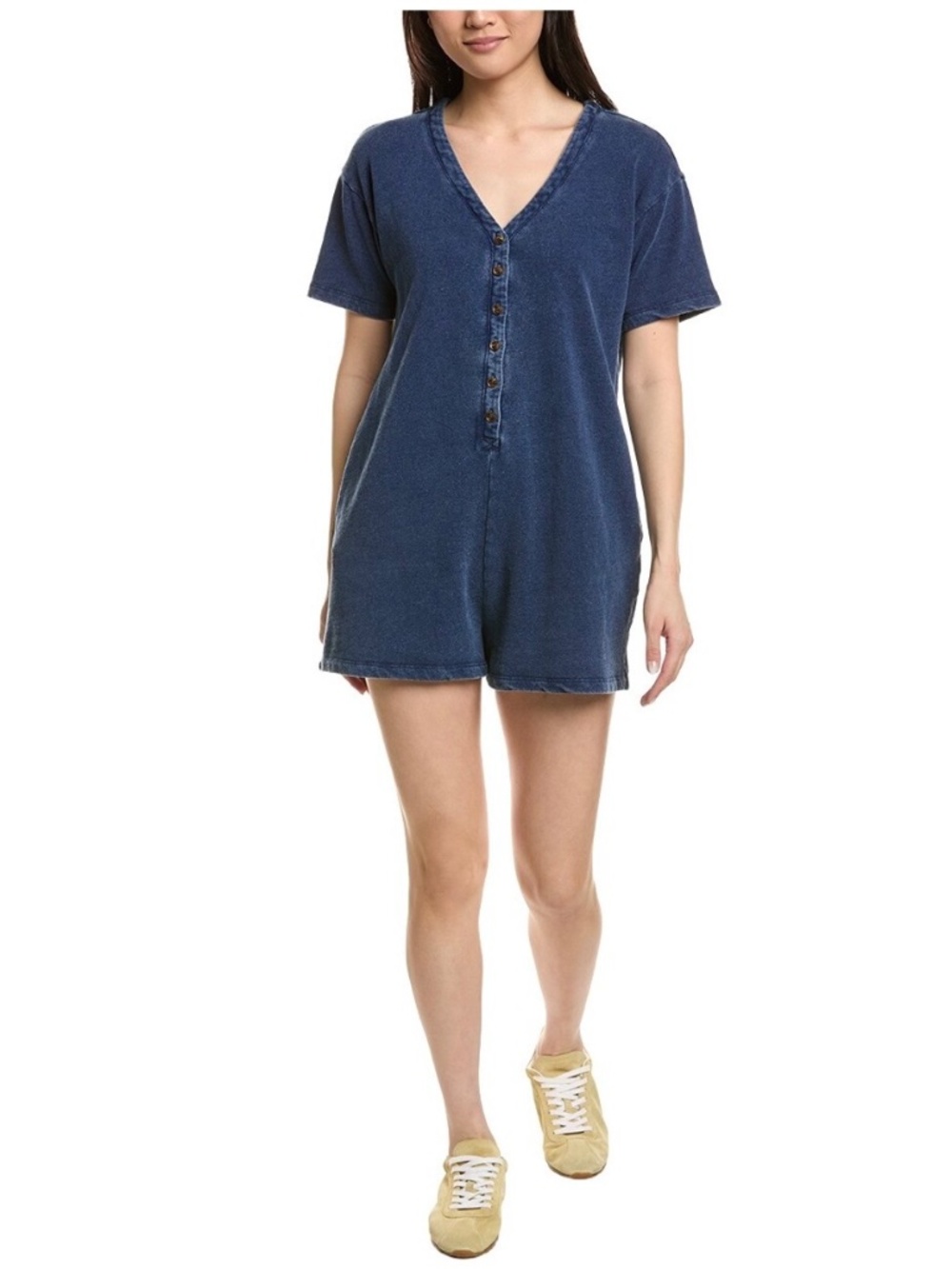 Z Supply Enid Romper. Size: Large Color: Indigo - NWT